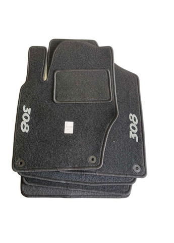 Ворсові килимки в салон для Пежо / Peugeot (2013) /Чорні 5шт Beltex 308 (360615946)