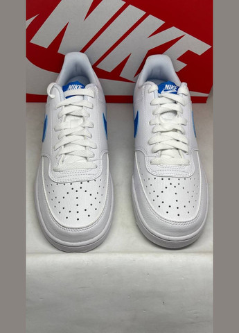 Білі кросівки унісекс Nike court vision low white