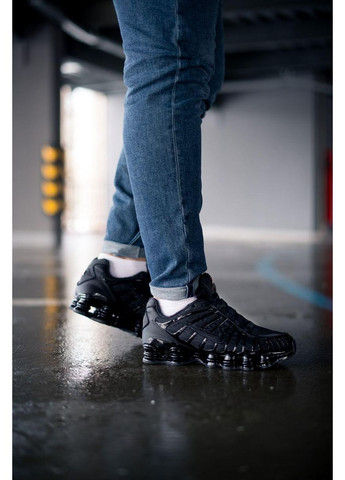 Чорні Осінні кросівки чоловічі nike shox tl black 1 найк шокс тл No Brand