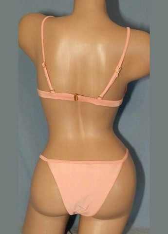 Розовый летний минималистичный купальник 80в/l розовый. No Brand