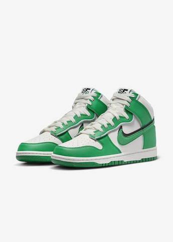 Зеленые всесезонные кроссовки dunk high se stadium green Nike