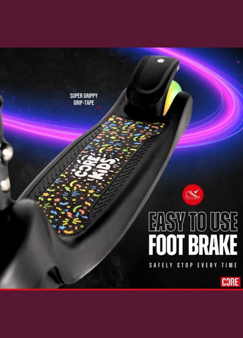 Самокат детский Spark трехколесный LED Wheel/Bar/Deck - Black (FRD.048113) Core (342389242)