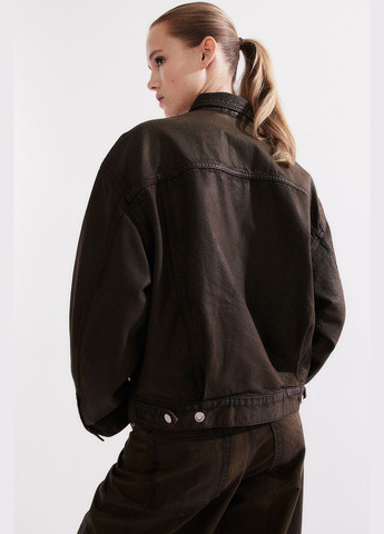 Коричнева демісезонна куртка джинсова H&M