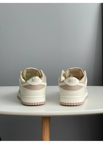 Кроссовки женские и мужские Nike SB Dunk Low Beige White | Найк СБ Данк низкие бежевые No Brand бежевые демисезоны (358499121)