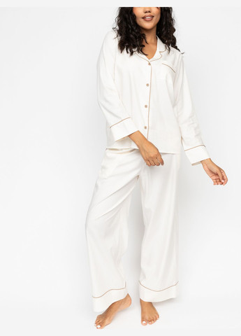 Кремова всесезон піжама жіноча 0604_cre кофта + брюки Cyberjammies Hotel