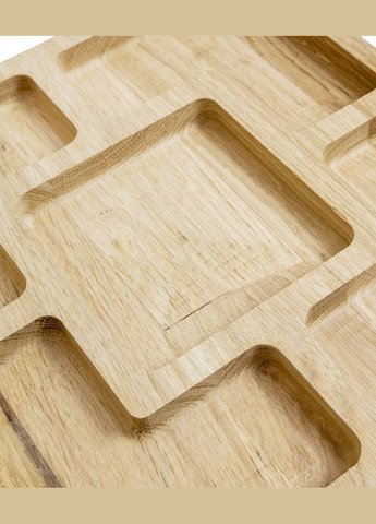 Дерев'яна менажниця на 5 секцій (квадрат/дуб) 28 см 4PROFI (346286828)