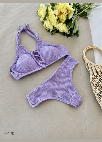 Фіолетовий літній жіночий купальник роздільний Liton