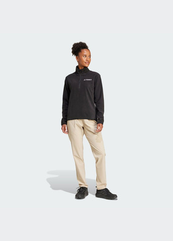 Чорна демісезонна флісова спортивна кофта multi essentials 1/2 zip adidas