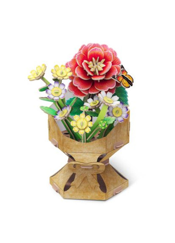 Пазл трехмерный Букет цветов Камелия (W3302h) Cubic Fun тривимірний Букет квітів Камелія (366067998)