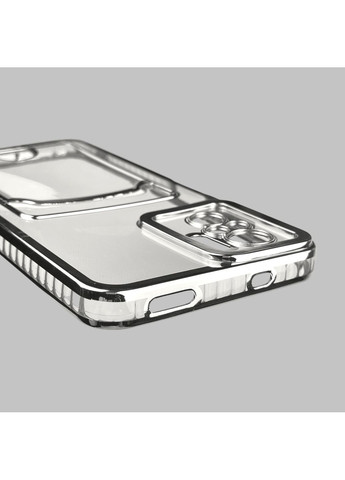 Чехол для Redmi Note 10S с серебряной окантовкой с карманом для карт на сяоми редми нот 10с серебряный Xiaomi (366023337)