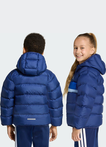 Синяя демисезонная куртка synthetic down kids adidas