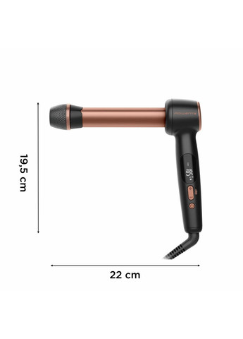 Стайлер Twist Curl, автоматичний, темп.режимів-4, 150C–210С, кераміка, рукавиця та термопідкладка, чорно-золотий Rowenta (360396092)