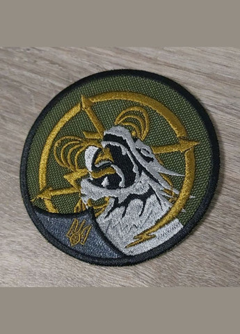 Шеврон Штурмовий Полк Цунамі на чорному фоні, круглий No Brand (336381516)