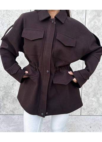 Коричневе демісезонне Пальто кашемірове на підкладці (заміри в описі) DK/DL Мода без кордонів