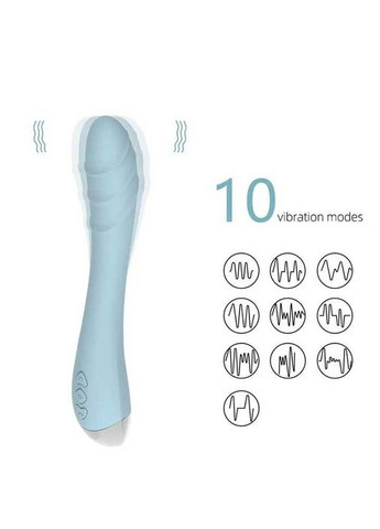 Вібратор Silver Fox для стимуляції точки G на USB блакитного кольору. Мультифункціональний перезаряджуваний масажер зручний China (360604079)