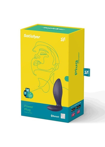 Невеликий анальний смарт-стимулятор Power Plug з вібрацією, фіолетовий Satisfyer (347292748)