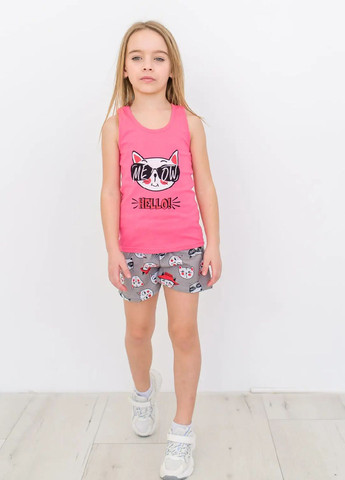 Комбінований літній комплект для дівчинки на літо майка і шорти No Brand