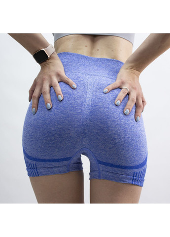 Жіночі безшовні утягуючі шорти з ефектом пуш ап, сині, висока посадка, р. S–XL No Brand (363968231)