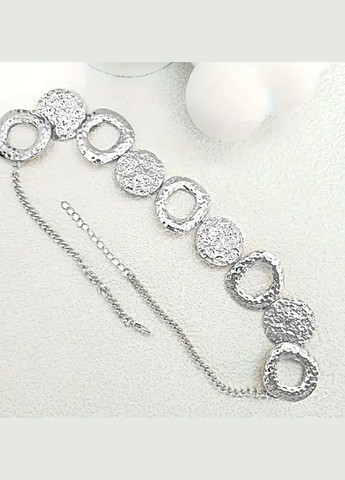 Колье металеве акцентне з медальйонів срібного кольору No Brand Еллас (325412641)
