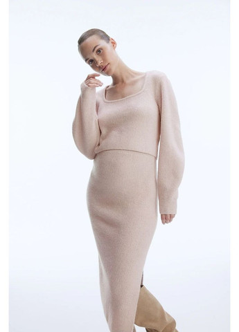 Бледно-розовая кэжуал однотонная юбка для беременных H&M