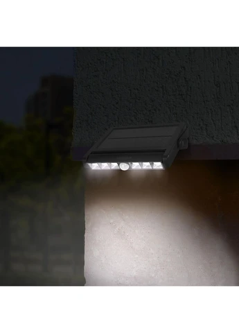 LED светильник автономный Videx 025-S солнечный IP54 600Lm 5000K 10W. Solar Wall Light, Black VHG (360771861)