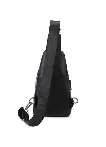 Кожаная мужская сумка бананка на грудь черная | Кросбоди слинг для мужчин натуральная кожа No Brand (334730888)