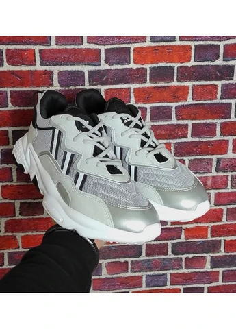 Сірі кросівки чоловічі adidas ozweego grey v2 адідас озвіго демісезон No Brand