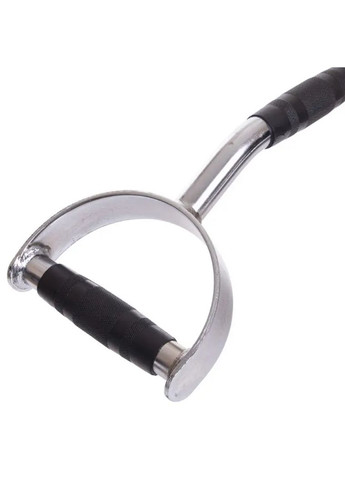 Ручка для верхней тяги 60см с параллельным хватом изогнута с резиновыми рукоятками, хром York Fitness (301865818)