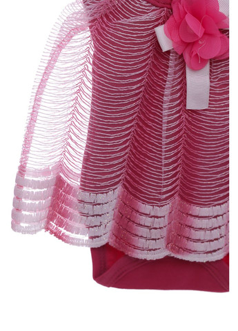 Боді-сукня з коротким рукавом для дівчинки З квіточкою бавовна рожева MiniPapi 56 см (37992) BABYKROHA (297200607)