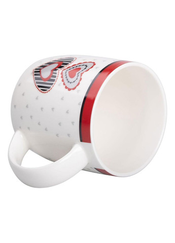 Чашка керамічна 400 (мл) із сердечками для чаю та кави Lugi RX-N240147W Liling Rongxiang Ceramic (357204269)