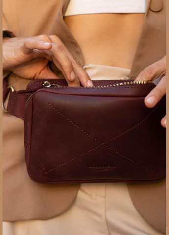 Шкіряна Dropbag Mini Crazy Horse бордова (A-026170) BlankNote поясна сумка (327874233)