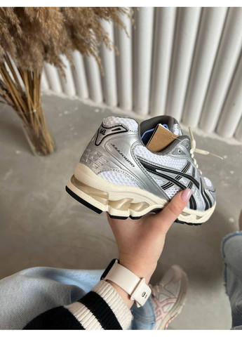 Срібні всесезонні кросівки gel-kayano 14 black silver Asics