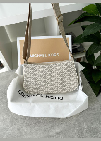 Сумка жіноча багет молочний з ланцюгом No Brand (322464739)