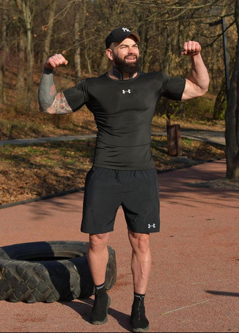 Чоловічий компресійний комплект 3в1 : Рашгард, шорти, легінси No Brand Under Armour 3в1 (304770446)