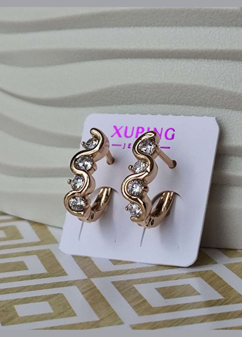 Сережки ксюпінг xuping медичне золото позолота Xuping Jewelry (336190163)