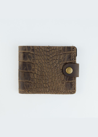 Гаманець чоловічий із натуральної шкіри з тисненням під крокодила коричневий SKILL (296487248)