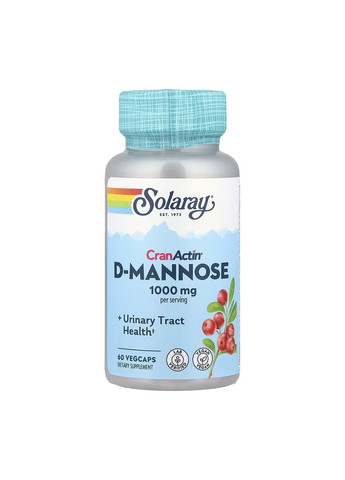 CranActin D-Mannose 1000mg - 60 vcaps Solaray (369400593)