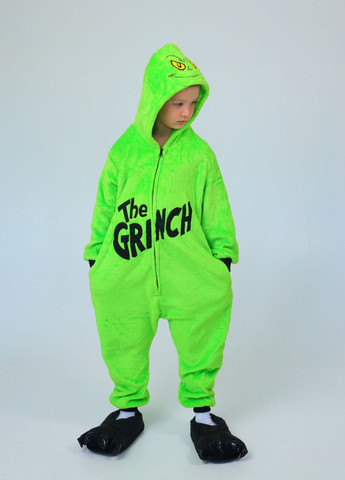 Кигуруми Гринч с капюшоном для мальчиков пижама с карманами и молнией My Kigu (365777045)