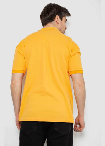 Помаранчева поло чоловіче однотонне темно-синє розмір l (sku_244r2123) з коротким рукавом No Brand