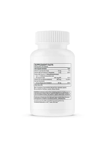 Залізо з кофакторами, Ferrasorb,, 60 капсул Thorne Research (361117862)