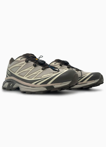 Коричневі Осінні кросівки чоловічі salomon xt- 6 lab brown beige | саломон хт-6 коричневі No Brand