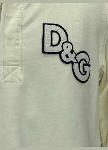 Молочная детская футболка-поло для мальчика D&G однотонная