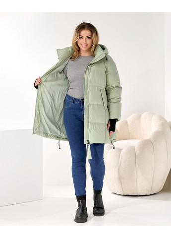 Комбинированная демисезонная шоколадная коричневая куртка на зиму KHAN