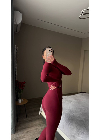 Комбінезон 361 термо,тканина пума,на блискавці з розрізом для пальчика Україна бордовий