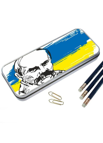 Пенал школьный для мальчика и девочки металлический Патриотический #09 7*18 см Silver No Brand (309154779)