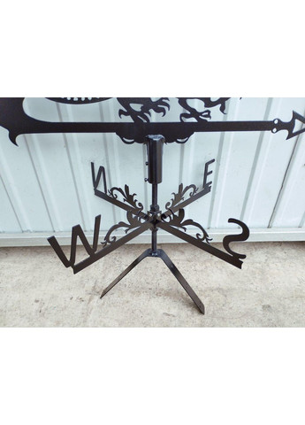 Флюгер на дом Дракон №3, флюгер на крышу из металла 2 мм. No Brand (368896622)