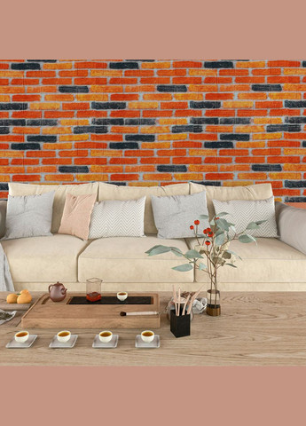 Самоклеющаяся 3D панель под бежево-коричневый кирпич екатеринослав 3080х700х3мм SW-00002571- Sticker Wall (327429429)