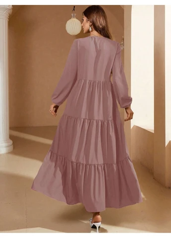 Коралловое платье SHEIN однотонное
