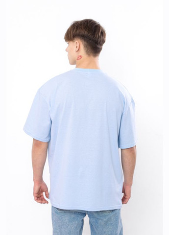 Блакитна футболка чоловіча (оверсайз) з коротким рукавом Носи своє