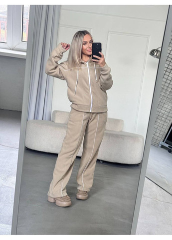 Костюм Полар-Фліс преміум якості,штани прямого крою та кофта на блискавці з капюшоном Україна (364955641)